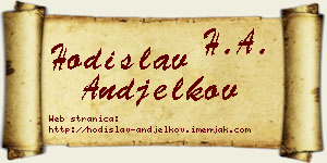 Hodislav Anđelkov vizit kartica